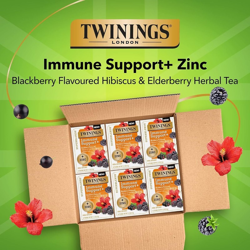 Twinings Herbal Tea 16 Count Pack of 6 Immune Support