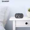 Sharp Digital Alarm Clock – Tactile Plastic Case with Soft