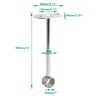 2 Pack Ceiling Mount Bracket, Stainless Steel Wardrobe Pipe Bracket