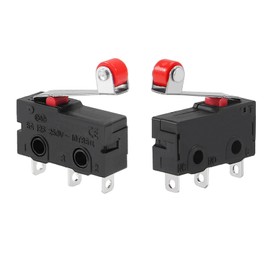 20pcs Micro Limit Switch Normally Open Closed Limit Switch KW12-3 AC 250V 5A SPDT 1NO 1NC Micro Switch with Roller Lever Arm with Balls