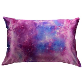 Celestial Silk 100% Pure Mulberry Silk Pillowcase Premium 25 Momme for Hair and Skin, Hypoallergenic Charmeuse Silk Weave on Both Sides - Hidden Zipper Closure (Standard, Pink Galaxy)