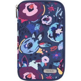Travelon portafolios con cierre para pasaporte familiar con bloqueo RFID