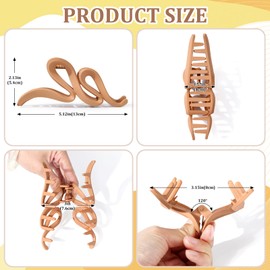 Kujootone Hair Claw Clips, 12.7 cm Large Matte, Strong Grip Banana Clips for All Hair Types, Pack of 4