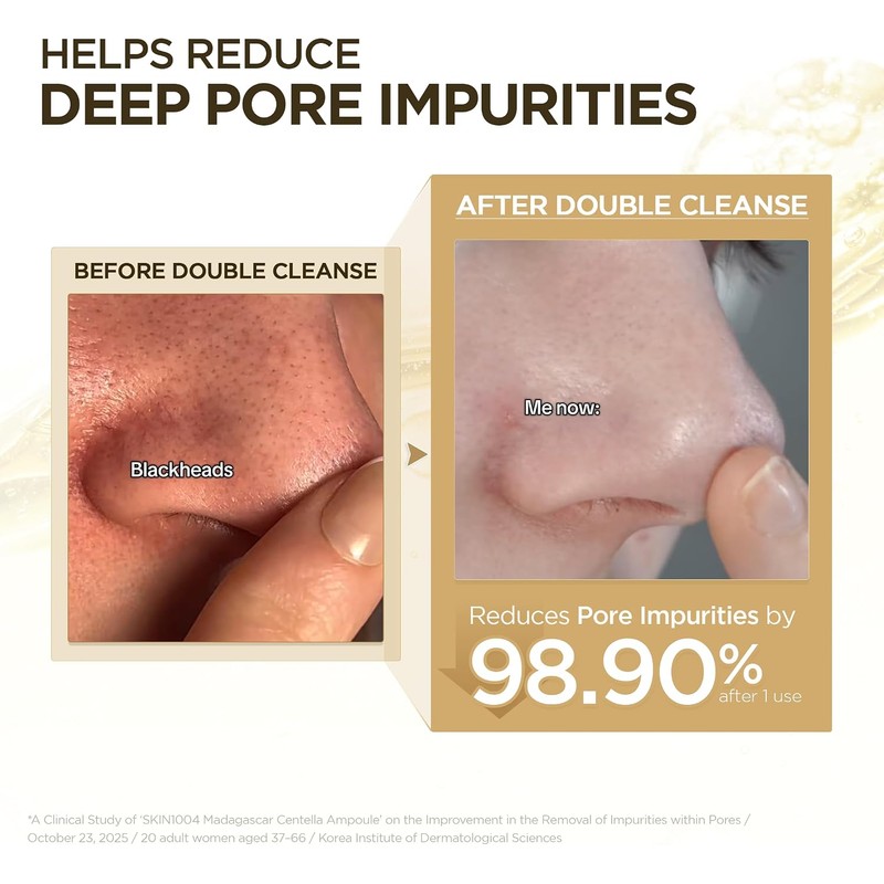 Doble limpieza SKIN1004 – Aceite desmaquillante + Espuma ampulosa 6.8