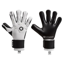 Elite Sports Revolution X Goalkeeper Gloves - Exceptional Grip with Ultra GTech Pro Latex, Moisture-Absorbing Fabric for Comfort, Flash X Cut Palm Design (Combi White, 8)