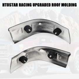 Roof Molding Compatible with Ford F-250 F-350 F-450 F-550 Super Duty 1999-2007 Left & Right Driver & Passenger Side Cab Corner Molding 2PCS Replacement for YC3Z-2551728-PTM YC3Z-2551729-PTM