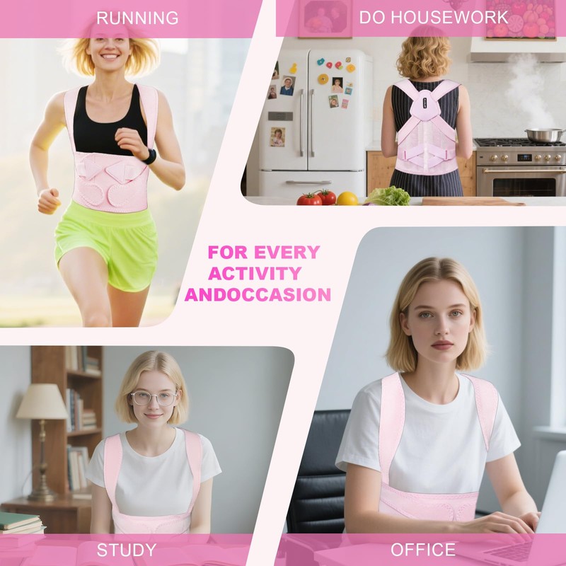 Aollop Posture Corrector for Women and Men - Elastic Adjustable