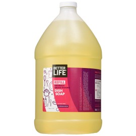 Better Life Sulfate Free Dish Soap Refill, Currant and Citrus, 128oz (Refill), Currant and Citrus, 128 Fluid Ounce