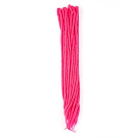DreadLab - Double Ended Synthetic Dreadlocks (Pack of 10) Crochet Extensions (Pink Crochet)