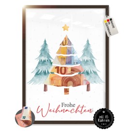 myDreamwork - Christmas Money Gift - Christmas Packaging - Money Gift Christmas - Money Gifts in Frame (Christmas Trees, Black)