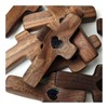 8PCS Wooden Cross My Heart,Pocket Wooden Cross Crafts, Encouragement Gift