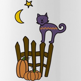 CafePress Cat On Fence Stainless Water Bottle 1 1.0L (34 oz) Stainless Steel Water Bottle
