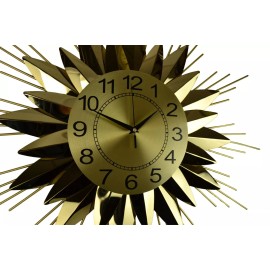 Unbranded 25" Gold Metal Starburst Wall Clock