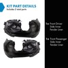 TRQ Front Inner Fender Liner Set Compatible with 2019-2022 Jeep