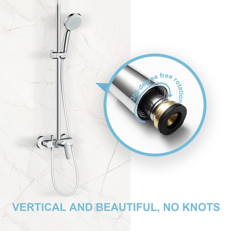 OFFO PVC Smooth Shower Pipe with Washer - 1.2m High