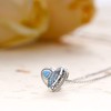 Qings Birthstone Heart Charms Beads Silver 925 Birthstone Charm Pendant
