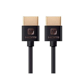 Monoprice High Speed HDMI Cable - 6 Feet - Black, 4K@24Hz, 10.2Gbps, 36AWG, YUV, 4:2:0 - Ultra Slim Series