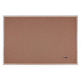 Cork Pin Board with Light Wood Frame, Various Sizes, 90x60cm