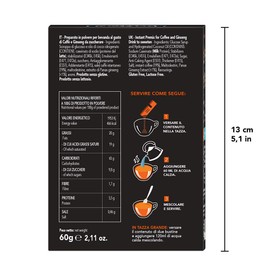 King Cup - 5 Packs of 10 Sugar Free Ginseng Soluble Bags, 50 Sticks of 6 g for Ginseng Drink, Add to Hot 60 ml Water, Gluten Free and Lactose Free