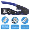 3DBUYER RJ45 50pcs Crimping Tool Kit, All-in-One Tool Cuts, Strips,