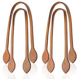Bag Handle PU Leather, 4 Pieces Leather Bag Handle, Bag Strap, Handbag Strap, Replacement Strap for DIY Hand Accessories, Apply Shoulder Strap Bags, Purse Strap, Cross Body Strap, Brown