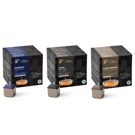 Tchibo Qbo Kräftig Premium Coffee Capsules, 81 Pieces, 3 x 27 Capsules in Cube Shape, Various Powerful Coffee Types, Aroma Sealed, Climate-Neutral Compensated, Coffee Enjoyment Set at a Great Price