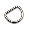 HEAVYTOOL D-Rings 30 mm x 3.8 mm Welded Nickel-Plated Steel