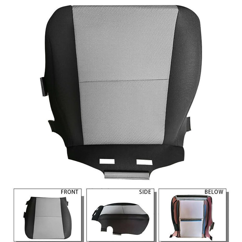Zieichy Driver Bottom Cloth Seat Cover Gray Compatible with Chevy