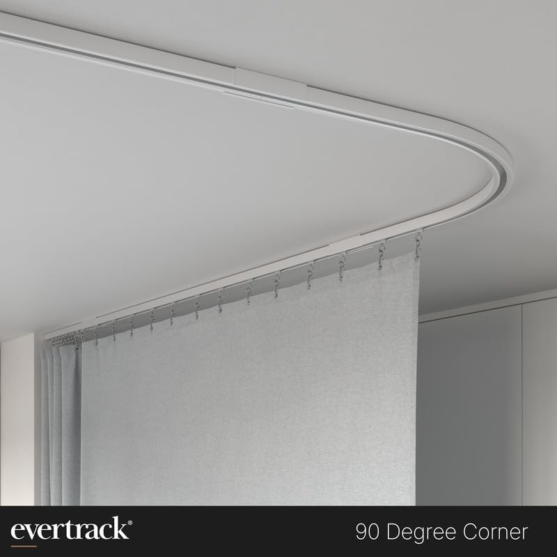 EverTrack Curtain Track - Corner Section for Ceiling Curtain Track