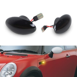 Gempro LED Side Marker Turn Signal Light Lamp Assembly for 2002-2006 MINI Cooper R50 R52 R53, Smoke Lens