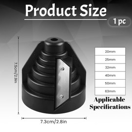 Pipe Deburring Hand Deburrer, 1 Piece PVC PE PP Pipe Deburring Tool for 20 25 32 40 50 63 mm Pipes Deburring Tool (Pipe Deburrer)