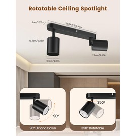 Ledronix Ceiling Spotlight 2 Bulbs Black