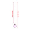 TopHomer Pink, 2 Pcs Crystal Ball Light Pull Cord, Clear