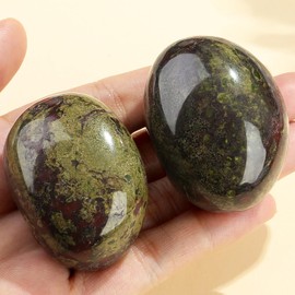 MAIBAOTA 1.6-2.0" Dragon Stone Large Bloodstone Reiki Natural Tumbled Polished Stones for Energy Witchcraft Therapy Meditation DIY Crystals for Protection
