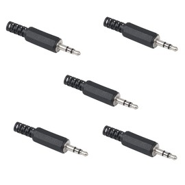 bnafes (5Pack 3.5mm Replacement Repair Plug Jack TRS 3 Pole Stereo Male Plug 1/8" 3.5mm Solder Type DIY Audio Cable Connector for Headphone Headset Earphone Cable Repair