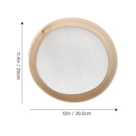 GANAZONO 60 Mesh Flour Sifter Wood Fine Mesh Strainers Powdered Sugar Duster Cooking Oil Colander Flour Sieve Grease Strainer Baking Straining Tool