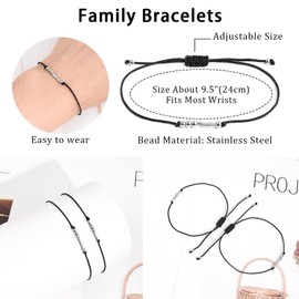 VU100 Mum Son Bracelets Gifts for Mum Son Morse Code Bracelets for Mother Son Bracelets Gifts for Son from Mum Gifts for Mum from Son Christmas Birthday Back to School Gifts for Boy Mommy