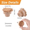 MOROBOR Boho Rattan Dresser Knobs, 6PCS Sunflower Shaped Wood Drawer