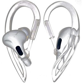 A-Focus Ear Hooks for AirPods Pro, AirPods Earphones, Prevents Falling, Anti-Slip, No Disturbing Sensor, 1 Pair Clear