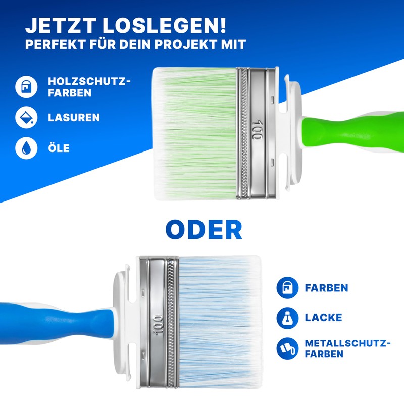 ORGAFLIX Paint Surface Brush 100 mm Premium – No Bristle