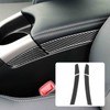 4Pcs Console Armrest Side Cover Carbon Fiber Trim Sticker Fit