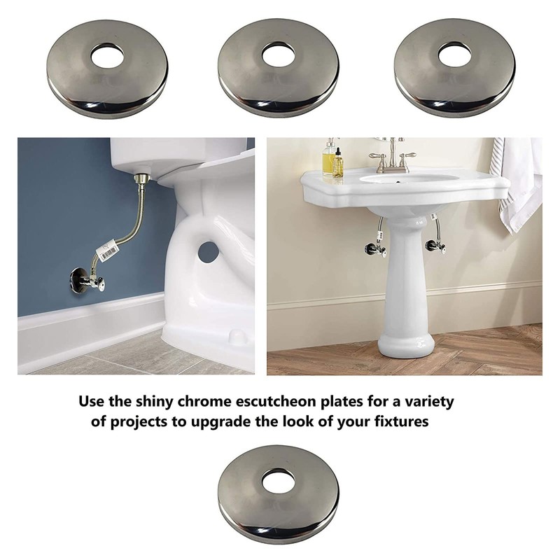Miiflex 1/2" Chrome Plated Steel Escutcheon Flange Cover with Sure