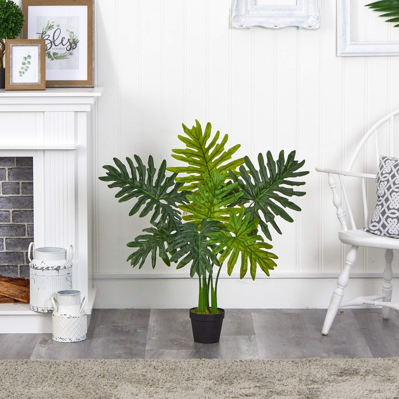 Nearly Natural 3ft. Philodendron Artificial Plant (Real Touch)