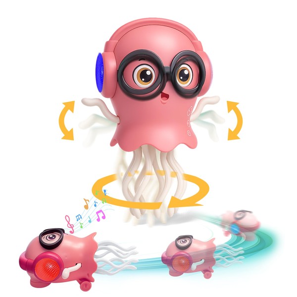 Palksky Dancing Jellyfish Toy in Tummy Time,Magic Electric Squid Automatic