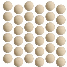 Healifty Pack of 50 Half Wooden Beads, Unfinished, Split Natural Round Wooden Balls, Mini Hemisphere for Craft Paint, 25 mm