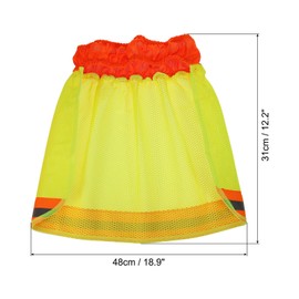 PATIKIL Hard Hat Sun Neck Shield, High Visibility Sun Shade Hard Hat Cooling Mesh Elastic Helmet Brim for Construction Outdoor Work, Yellow