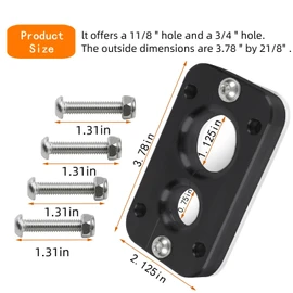 01232023 for Holley Terminator X Max Black Billet Aluminum Firewall Pass Through, Eliminates Grommets in Firewall-Bulkhead Wiring Harness