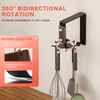 CAUSXIAOFA 8-Claw Hanging Pot Rack, Aluminum Walnut Wood, No Drill