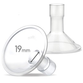 Maymom MyFit 19 mm Small Shields Compatible with Medela Breast Pump- PersonalFit, Freestyle, Harmony, Maxi, Freestyle Flex Connector; Connect to Maymom Widemouth/Narrow Connector, 2pcs