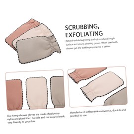 WOONEKY 3 Shower Sponge Gloves Set Household Shower Gloves Back Scrubber Thicken Gloves for Exfoliating Reusable Bathing Gloves for Australian Bathrooms